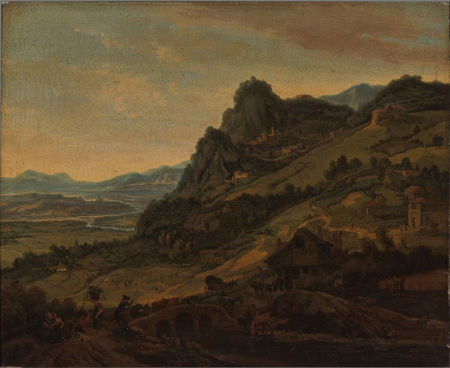 Mountain Landscape With Figures