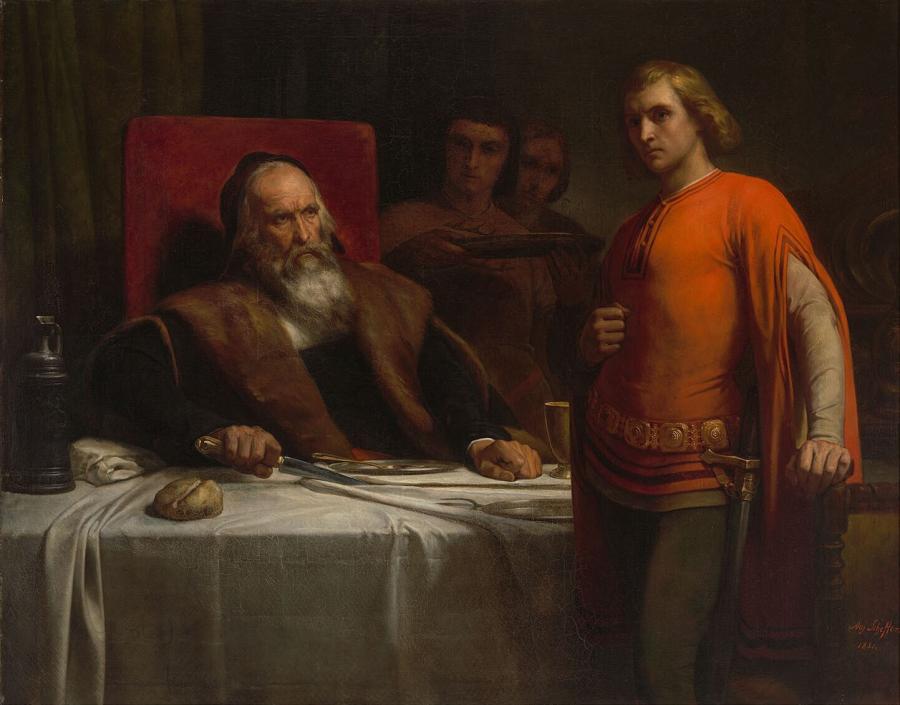 Graaf Eberhard van Württemberg en zijn zoon