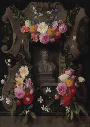 bloemen-op-een-relief-met-een-nis-waarin-een-borstbeeld-van-flora