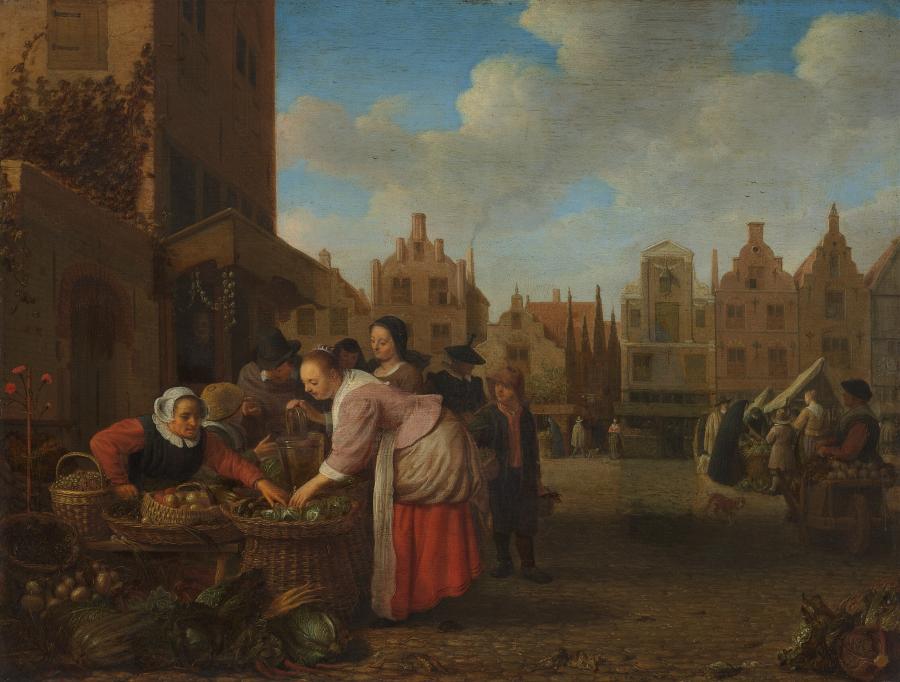 View of the Great Market in Rotterdam