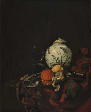 stilleven-met-een-ming-dekselvaas
