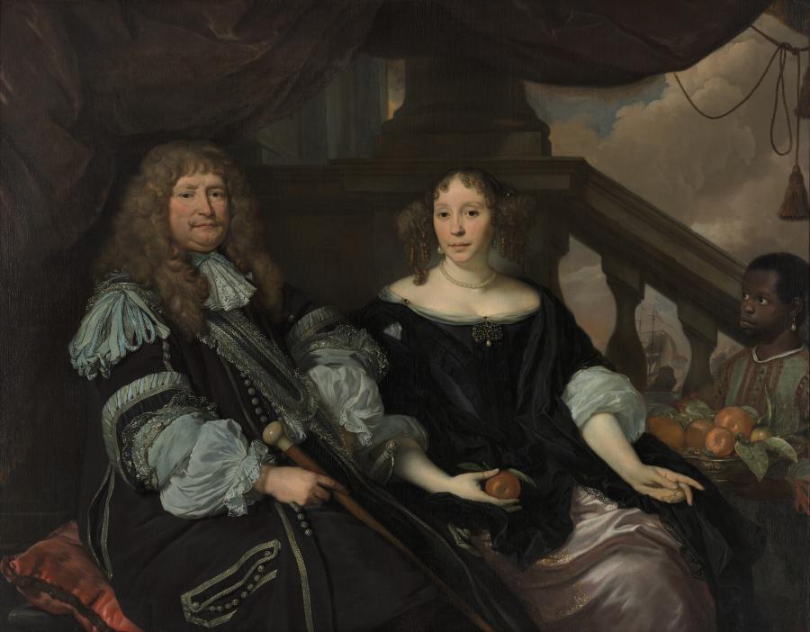 Portrait of Anna van Boxhoorn, her husband Jan van Amstel and an unknown boy
