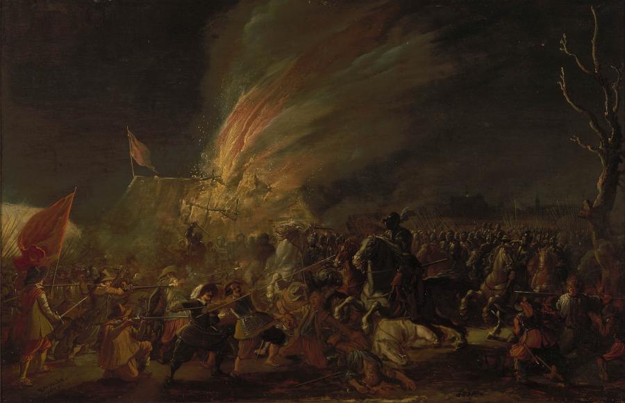 Nachtelijk gevecht