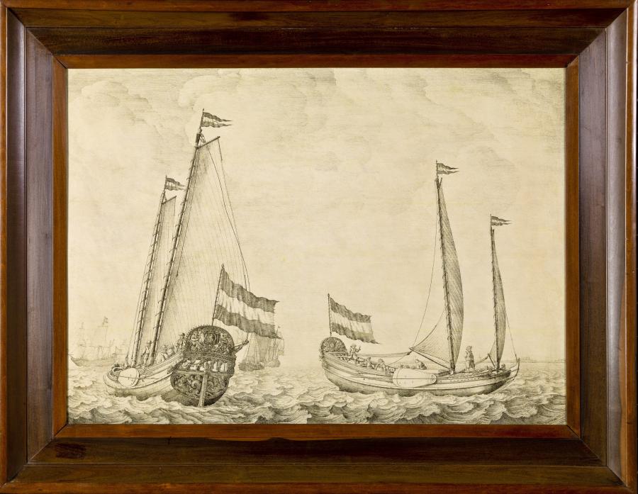 Sea with sailing ships