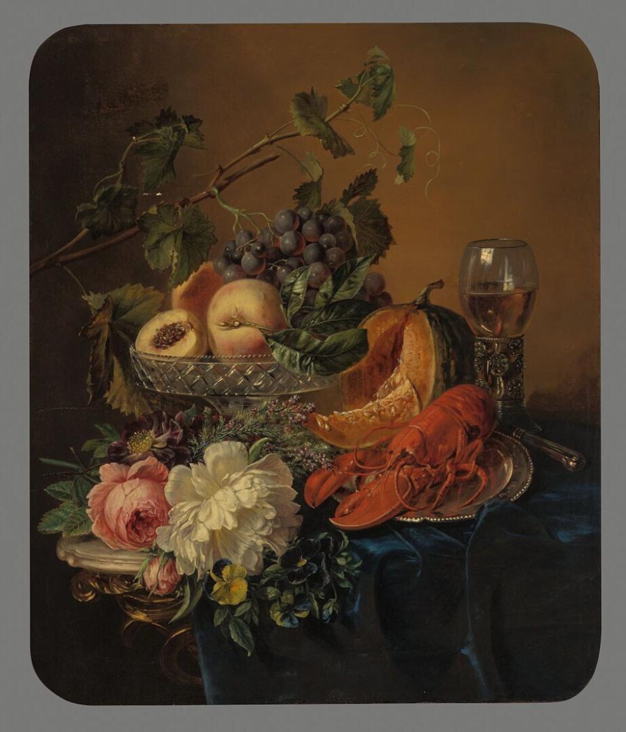 Still Life with Lobster, Flowers and Fruit