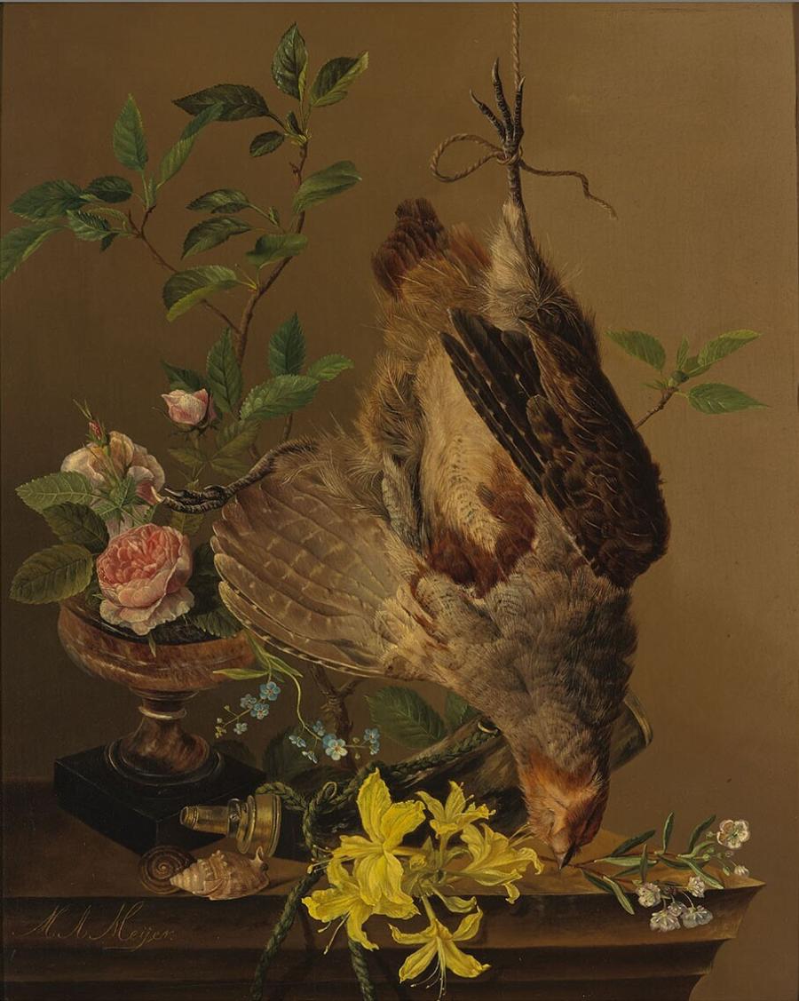 Still Life with Partridge and Flowers