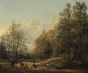 landscape-with-trees-and-cattle