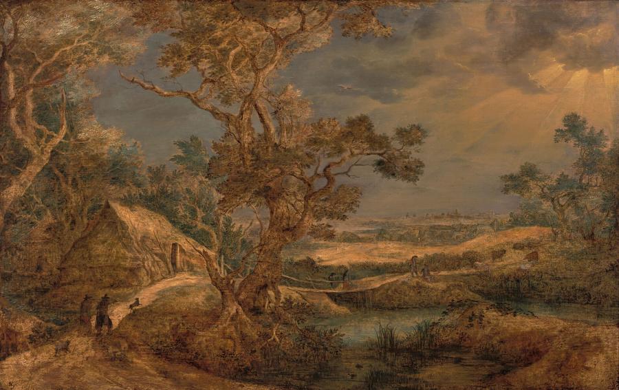 Landschap met boerenhut