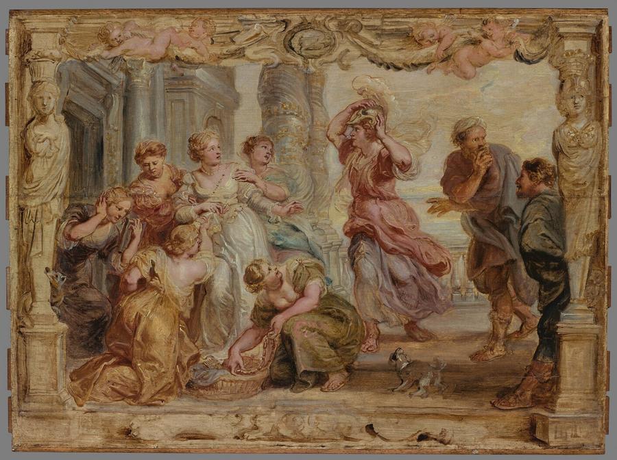 Achilles Recognised Among  the Daughters of Lycomedes