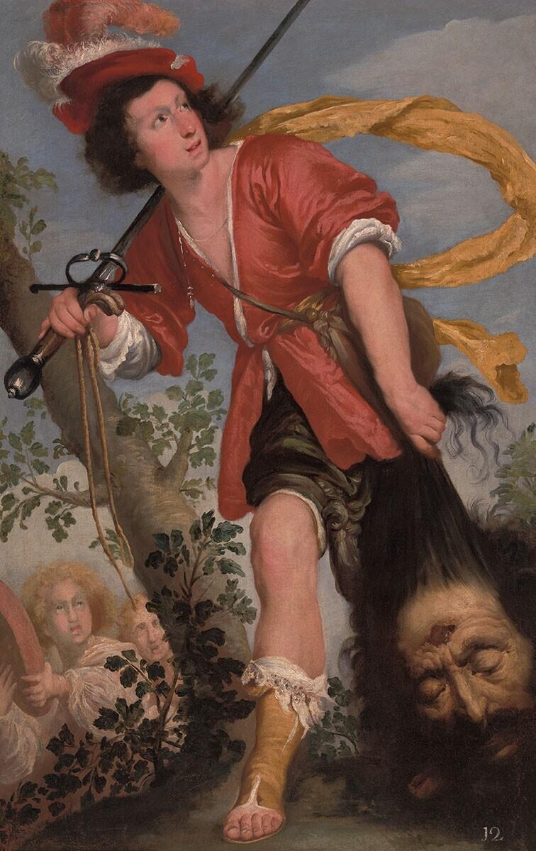 David met het hoofd van Goliath