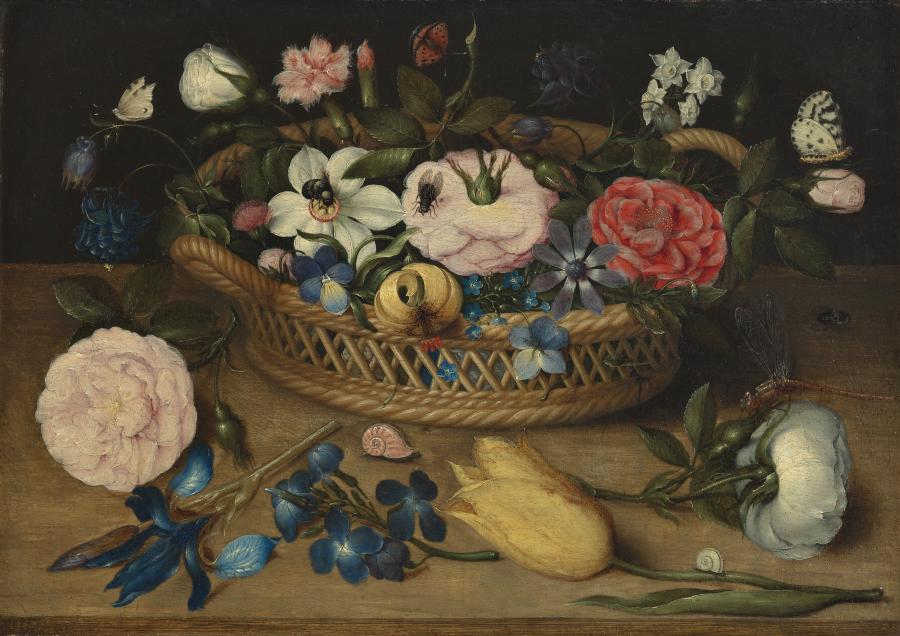 Mand met bloemen