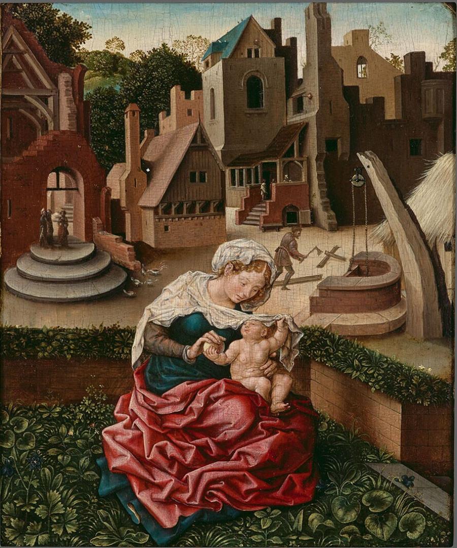 Virgin and Child Seated in a Garden