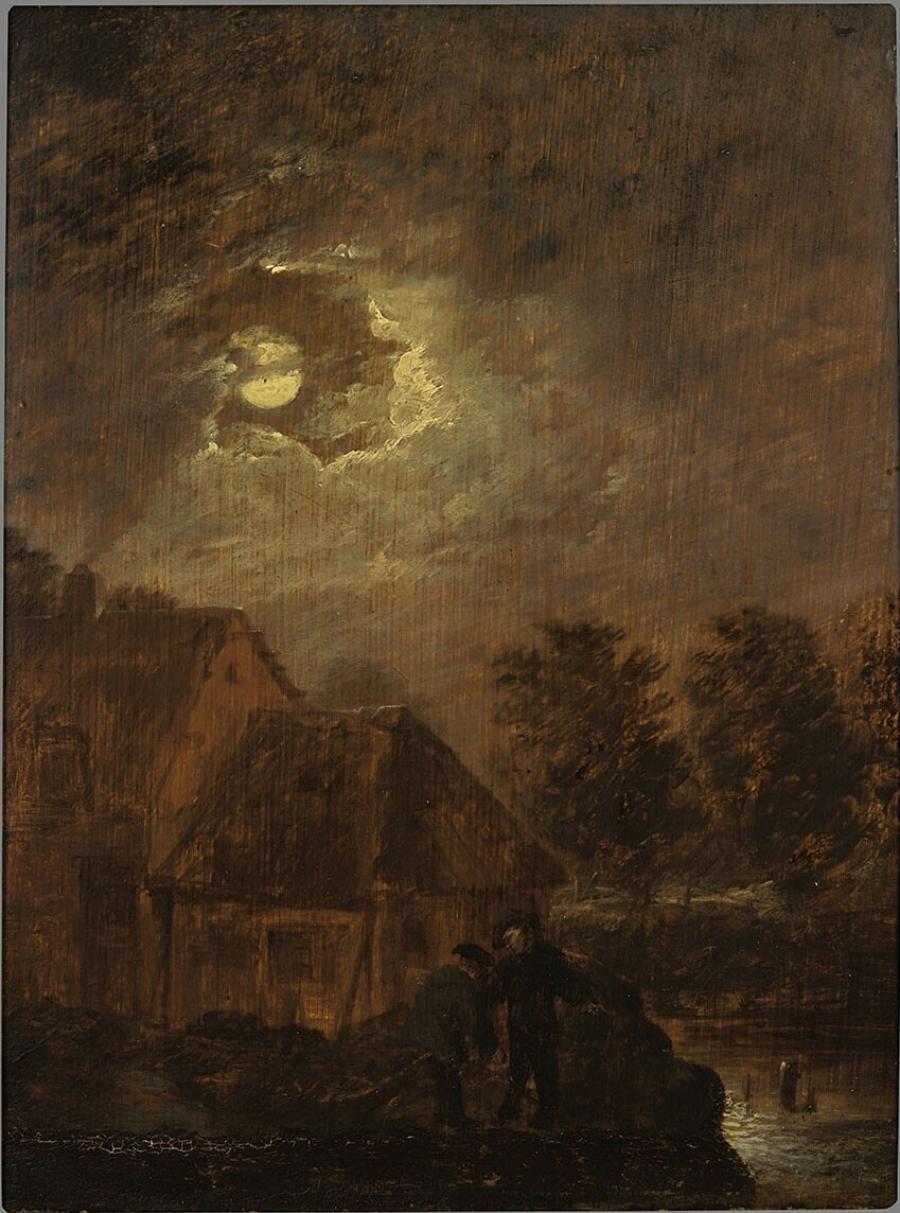 Farmhouse in Moonlight