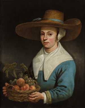 vrouw-met-grote-strohoed-en-mand-met-fruit