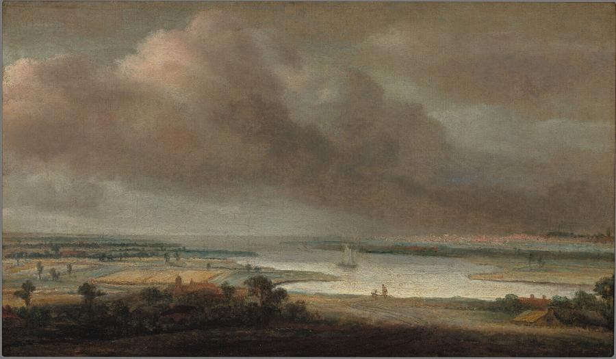 Flat Landscape with a Broad River