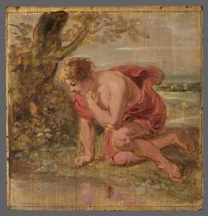 narcissus-wordt-op-zijn-eigen-spiegelbeeld-verliefd