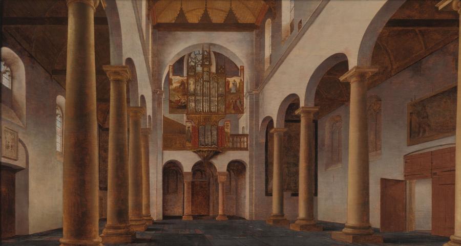 Interior of the Nave of the Pieterskerk in Utrecht, Seen to the West