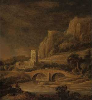landschap-met-brug-en-kasteel