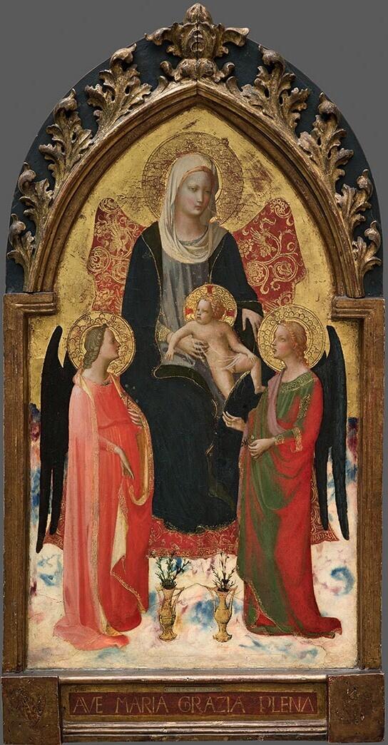 Madonna and Child with Two Angels