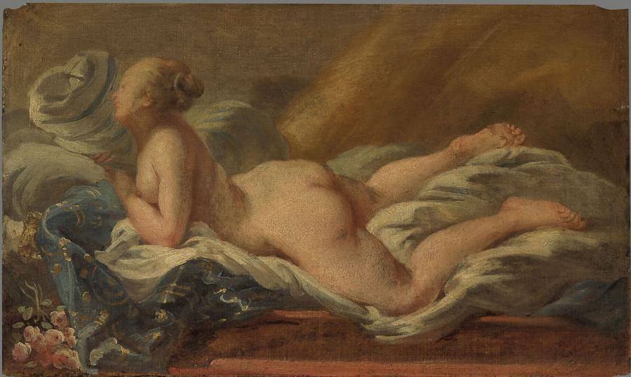 Female Nude Lying on a Sofa
