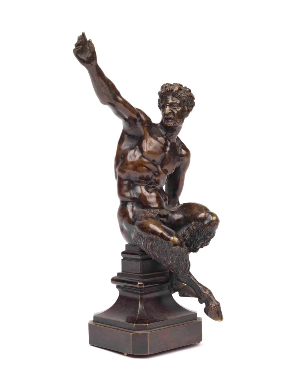 Seated faun