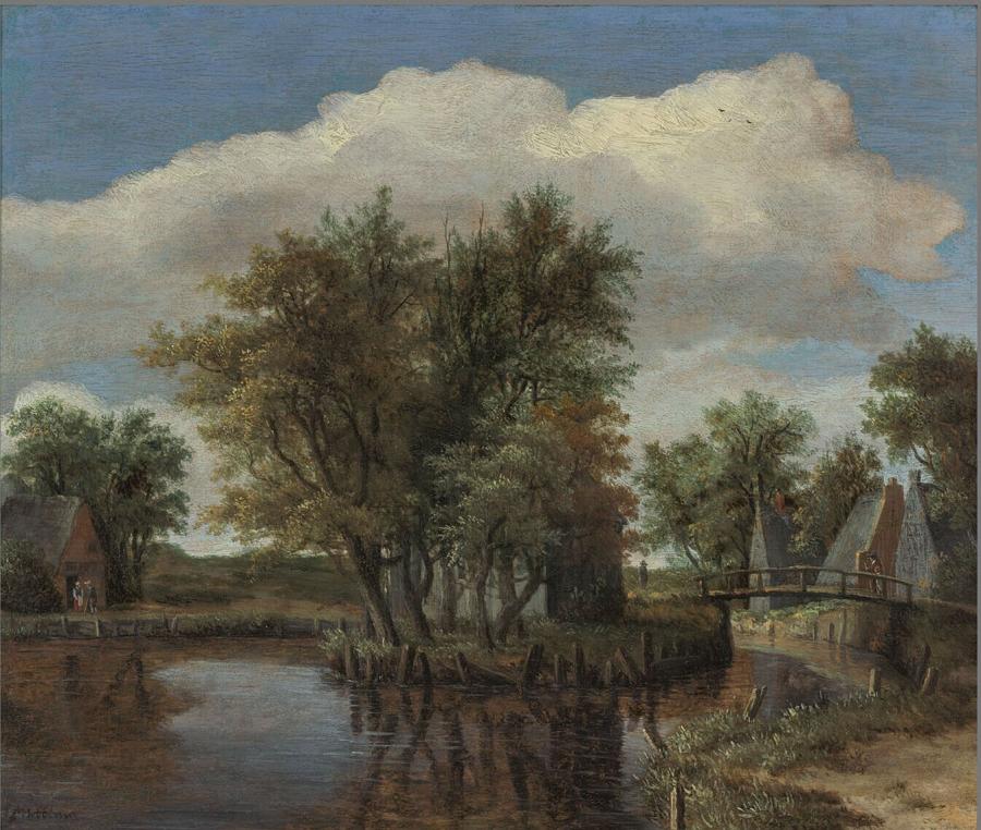 Landschap met water en bomen