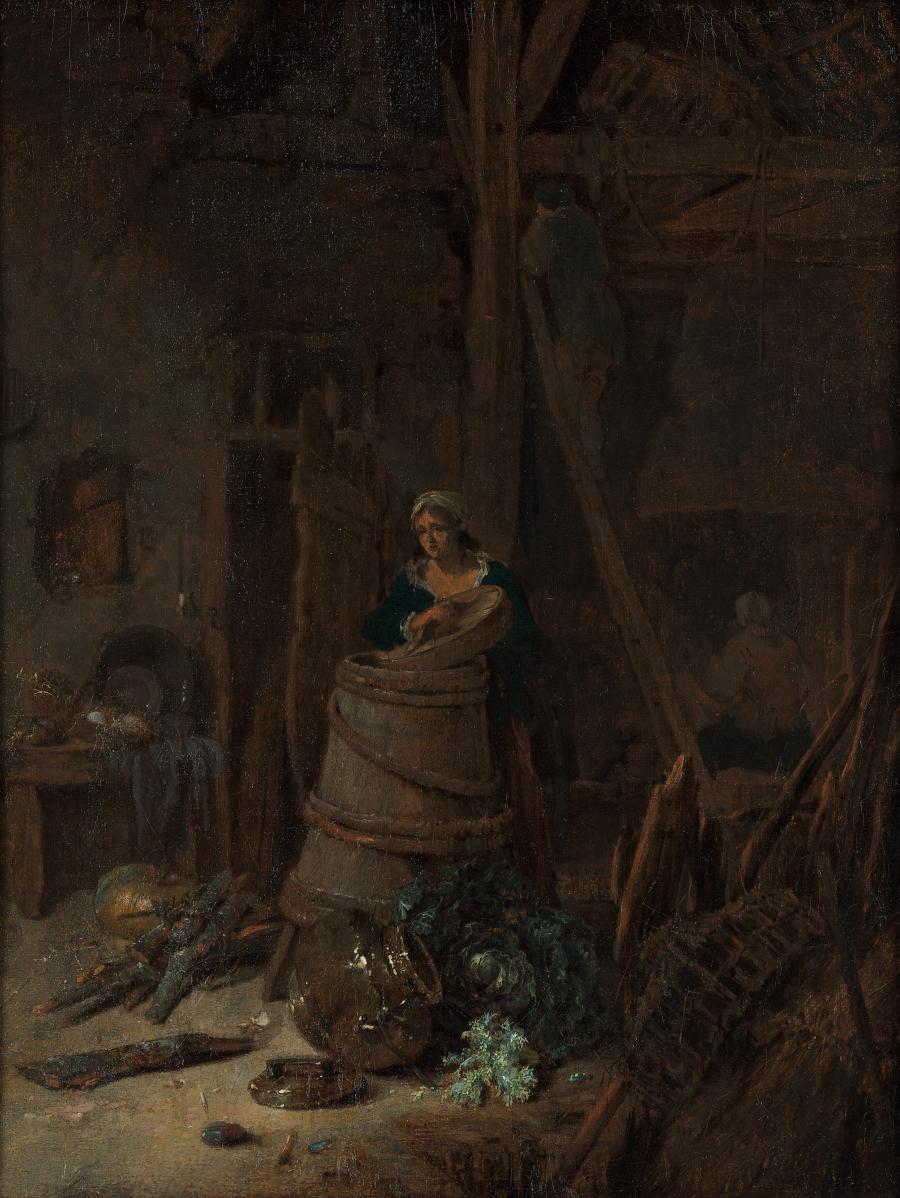 Interior of a barn