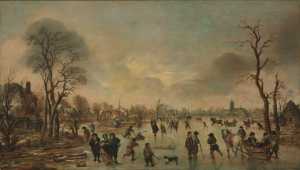 winter-landscape-with-ice-skaters