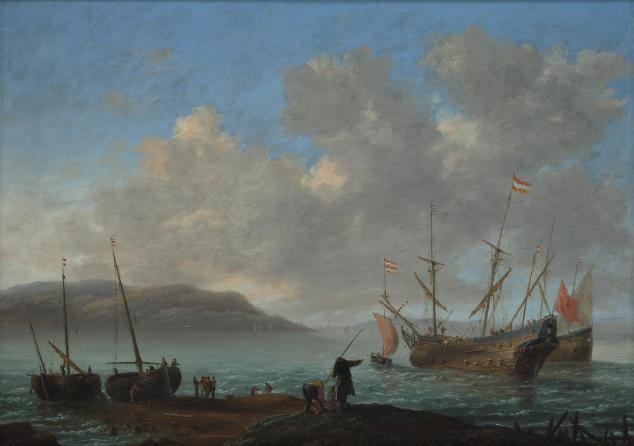 Baai met zeilschepen