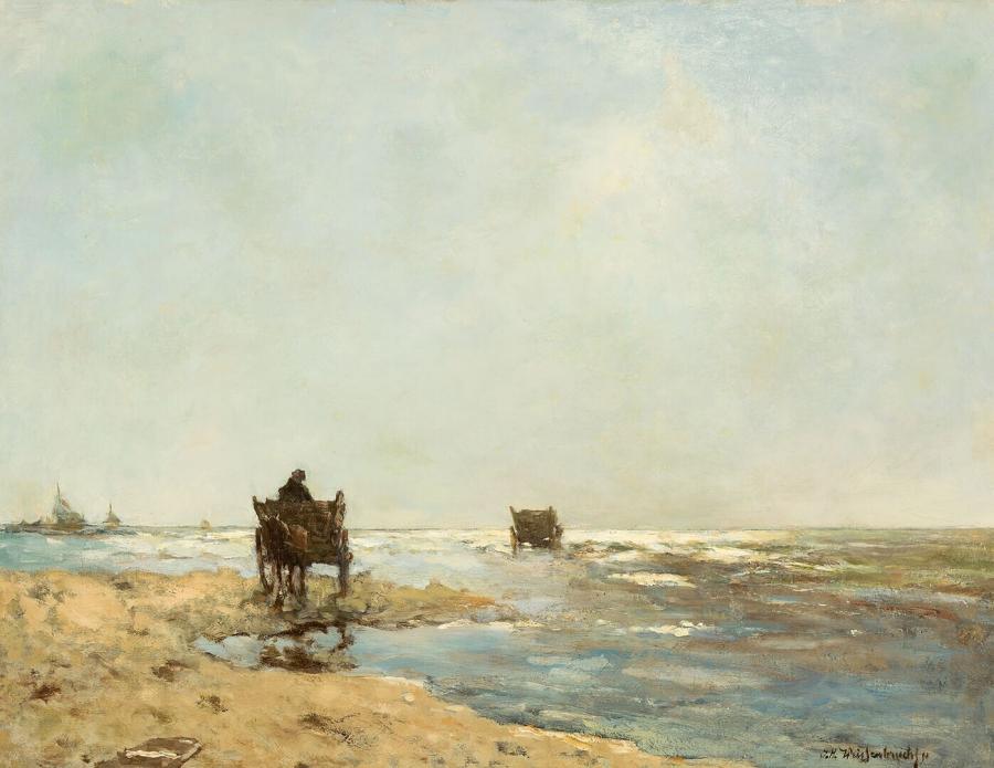 Beach Scene with Shell Gatherers