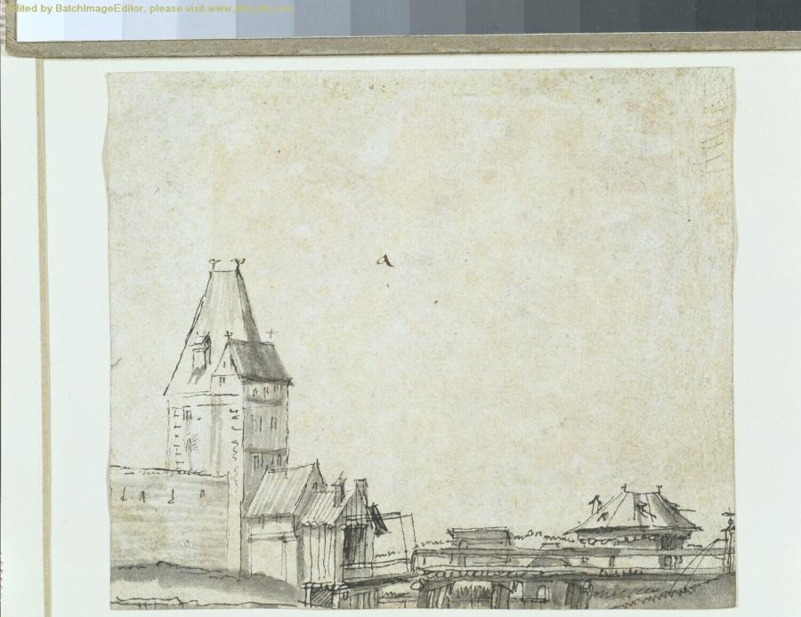 City Gate with a Drawbridge