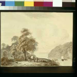 huifkar-op-een-weg-tussen-een-huis-en-een-rivier