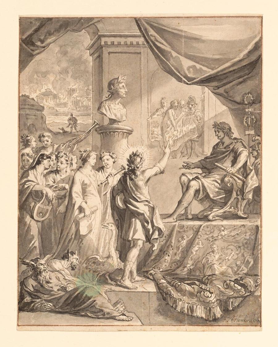 Apollo and the Nine Muses Greeting Caesar