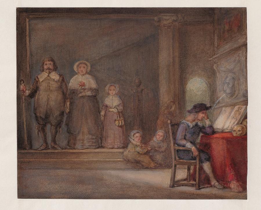 Family Portrait in an Interior (copy after the original destroyed in the 1864 fire of the Boijmans Museum)