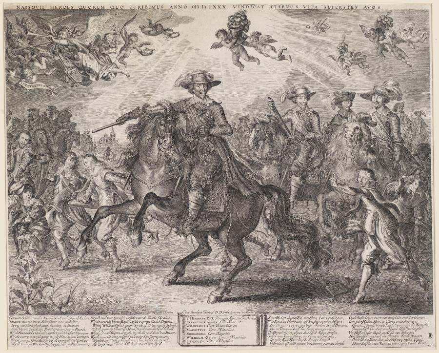 Allegory of Prince Frederick Henry after the conquest of  's-Hertogenbosch, Wesel and Grol