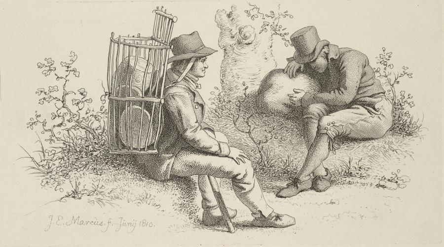 Landscape with a Resting Pottery Seller