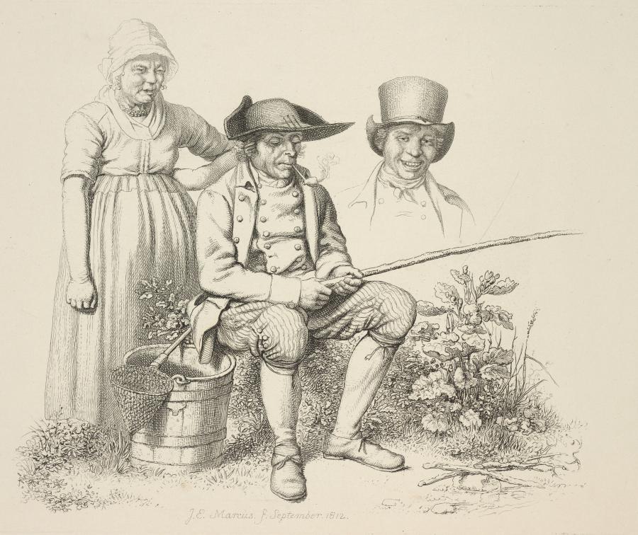 Sitting Angler, Woman and Study Portrait