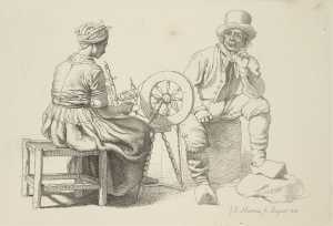 a-woman-spinning-and-a-man-smoking