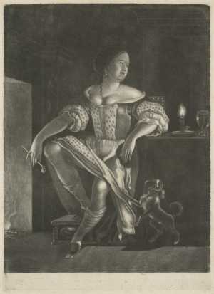 sitting-woman-with-a-pipe-and-a-dog