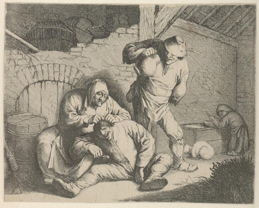 A Woman Catching Flees