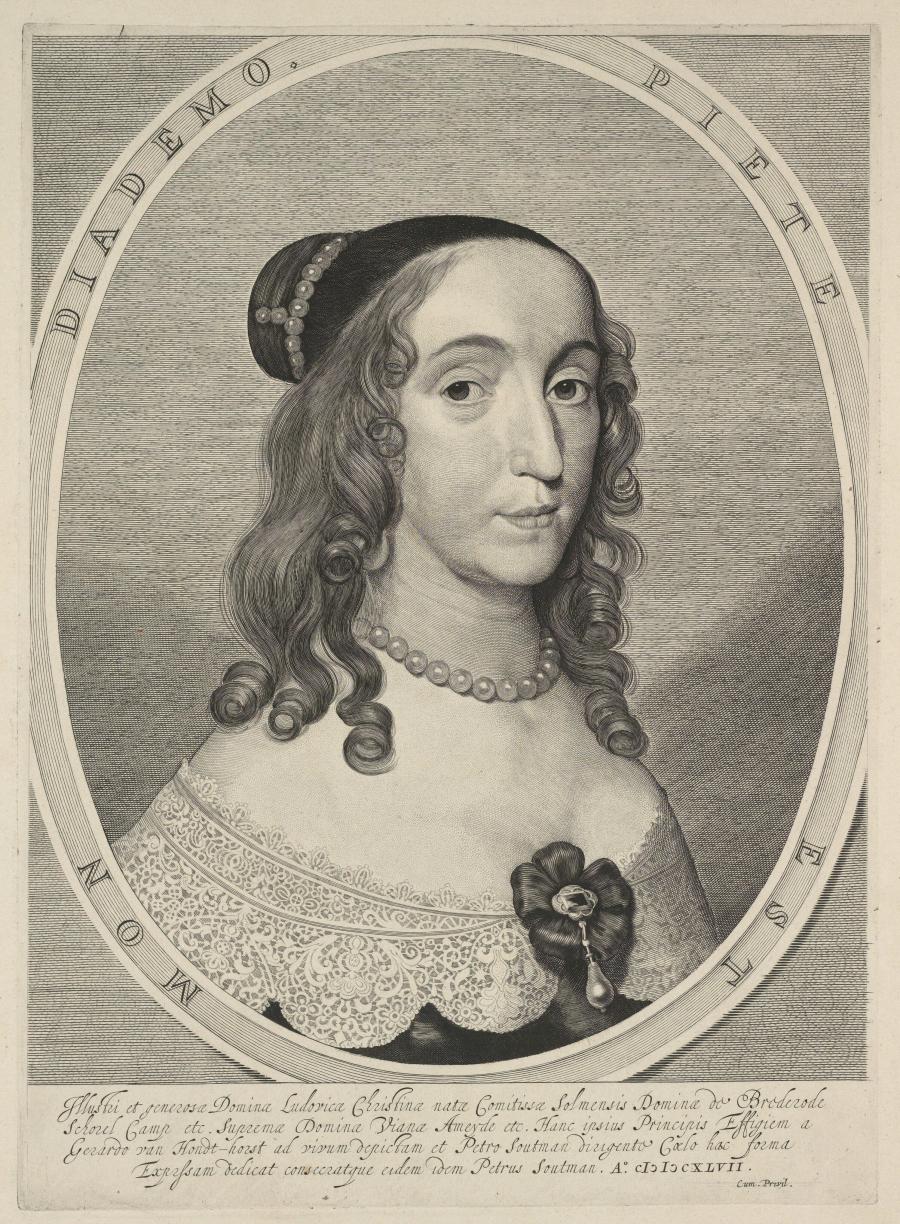 Portret van Ludovica Christina van Solms