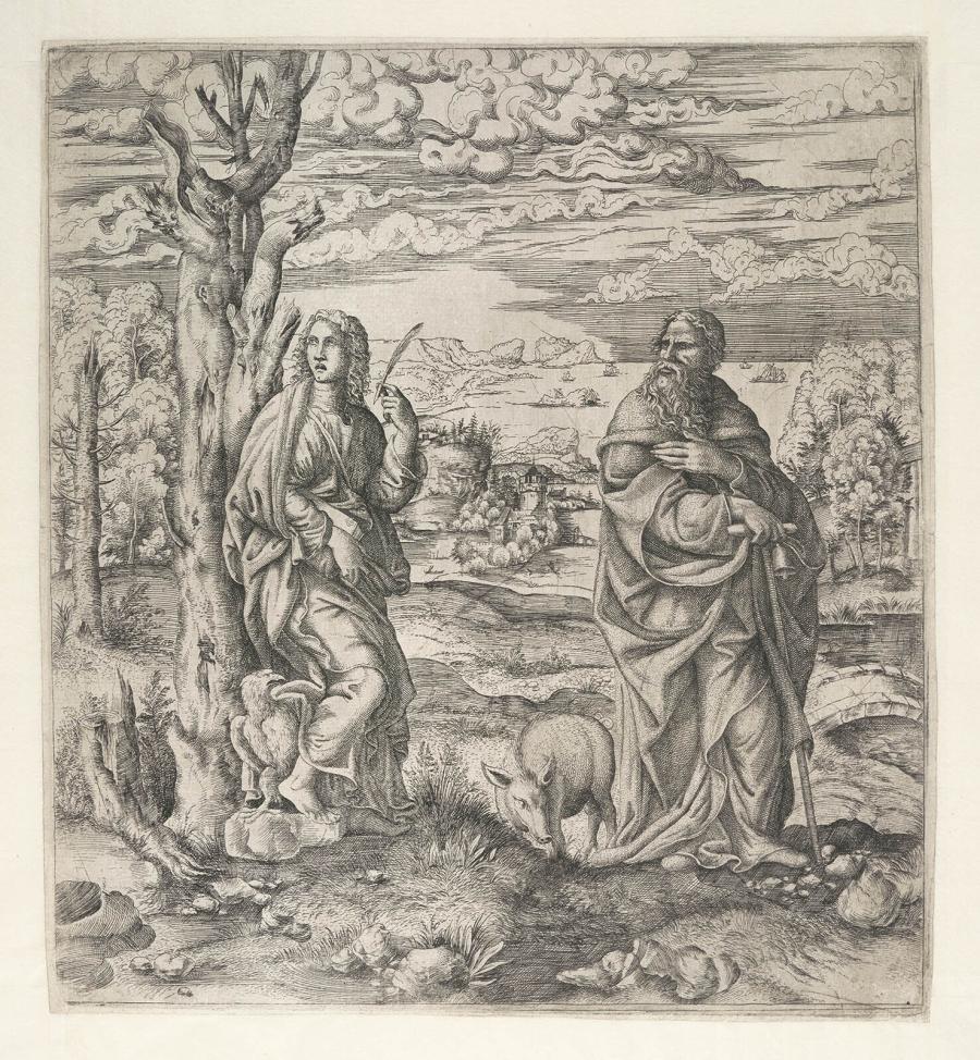 Sts John and Anthony in a Landscape
