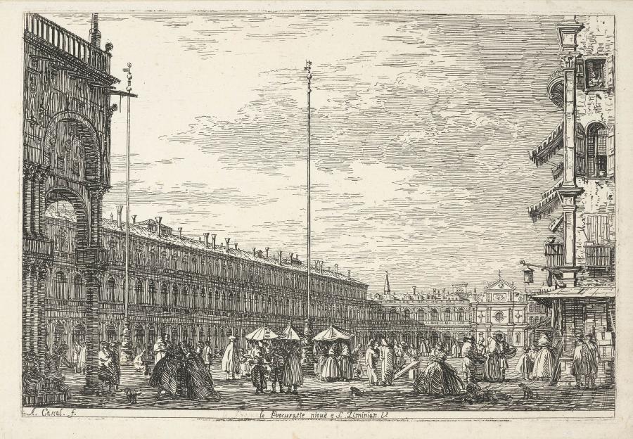 The Procuratie Nuove and San Giminiano, Venice, with a View of Piazza San Marco