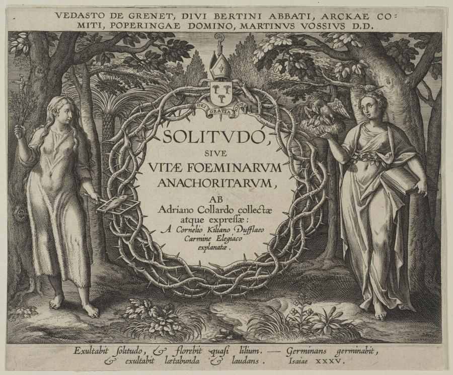 Titelblad: Solitudo sive vitae foeminarum anachoritarum