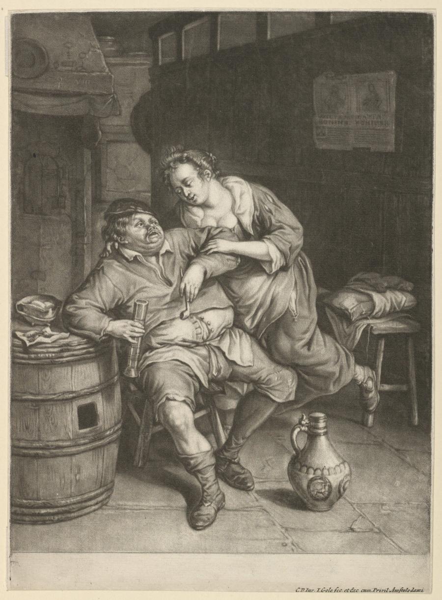 A Peasant Defending a Young Woman