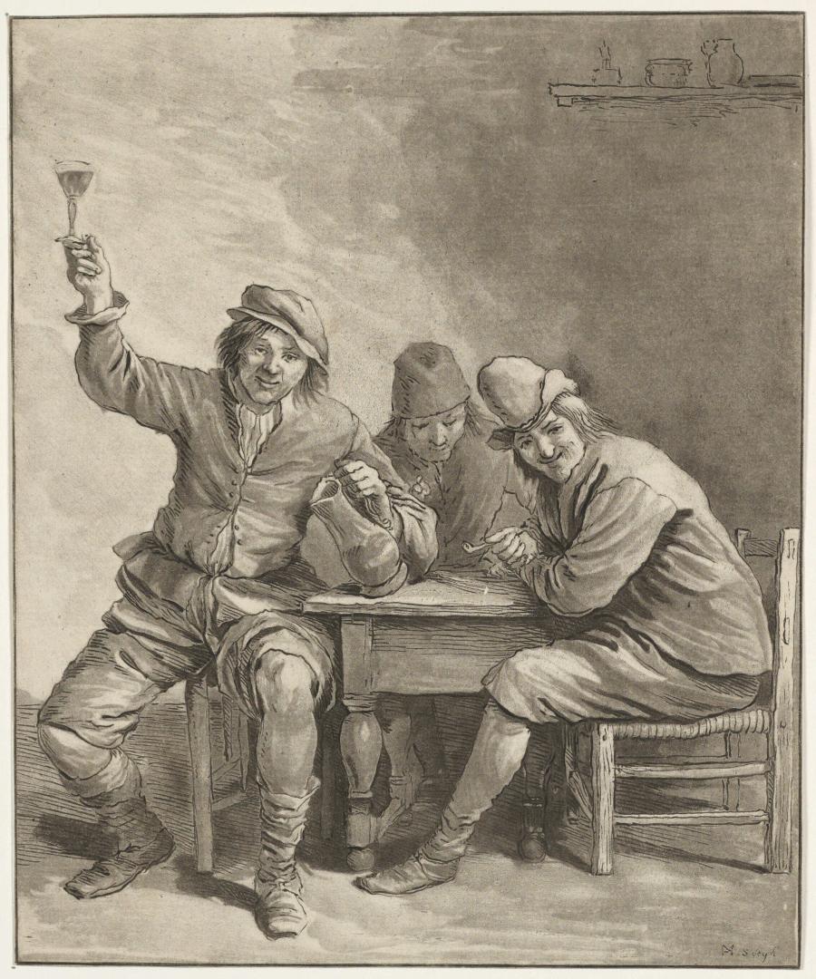 Three Peasant at a Table