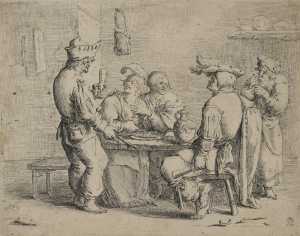 the-three-peasants-at-the-table-with-a-harlot