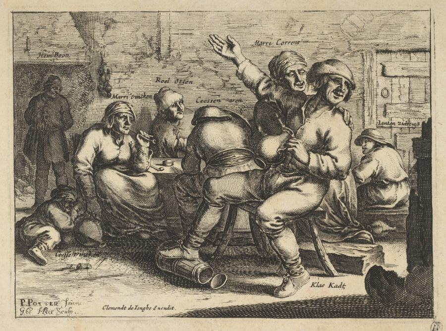 Interior of an Inn with Drinkers and Smokers