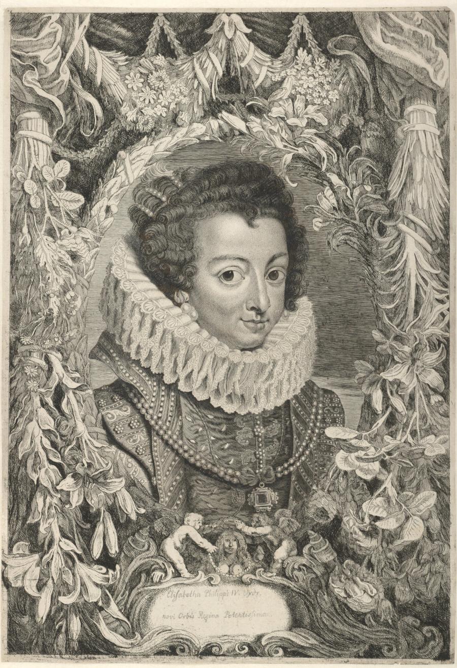 Portret van Elisabeth van Bourbon, koningin van Spanje