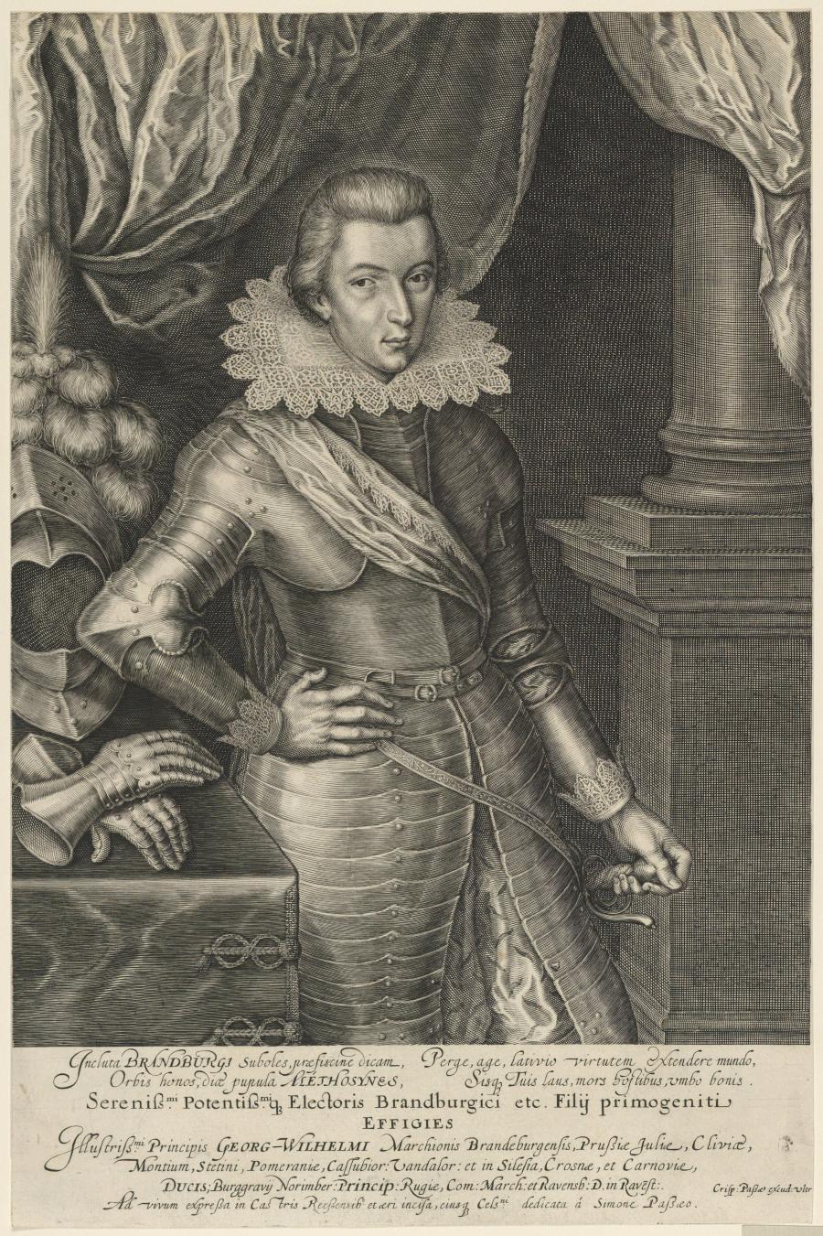 Portret van George Willem, keurvorst van Brandenburg